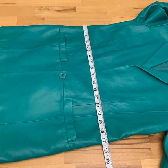 Bagatelle green genuine leather blazer/jacket one button size S - Picture 12 of 16